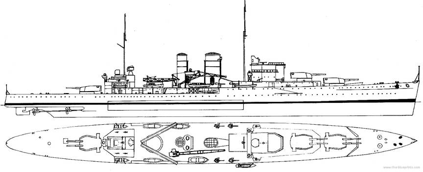 Английский тяжелый крейсер «Экзетер»